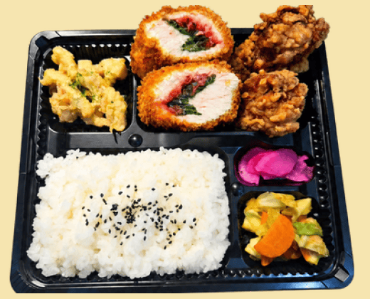 唐揚げ&ささみ梅しそカツ弁当