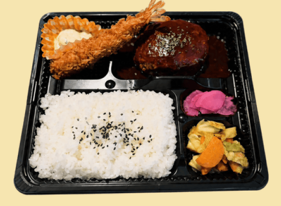ハンバーグ&エビフライ弁当