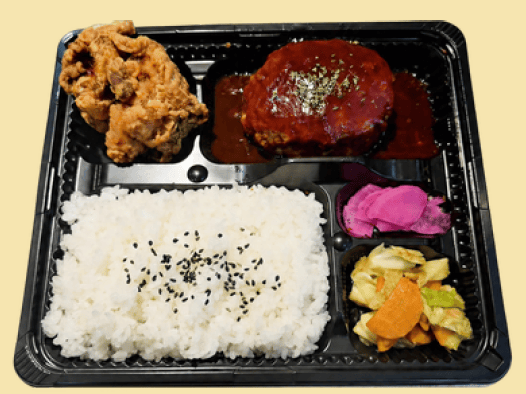 唐揚げ&ハンバーグ弁当